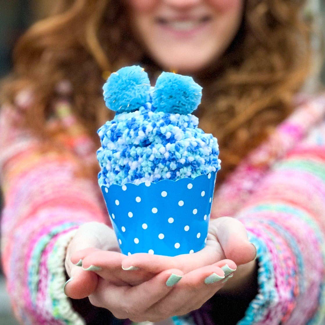 Daisy Dunes Cozy Cupcake Socks Blue