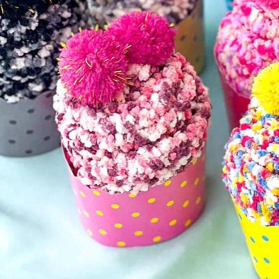 Daisy Dunes Cozy Cupcake Socks Blue