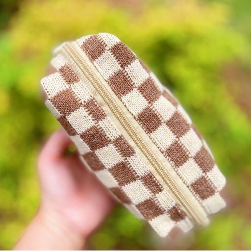 Ellison and Young Brown / OS Check Yourself Cosmetic Bag