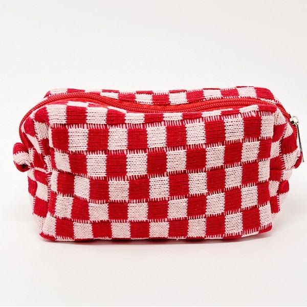 Ellison and Young Red Pink / OS Check Yourself Cosmetic Bag