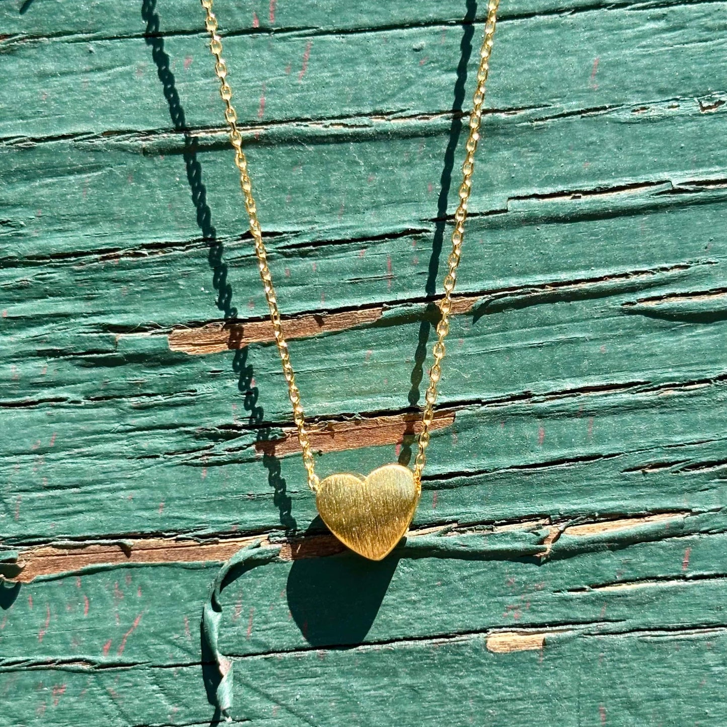 Fame Accessories Brushed Heart Pendant Necklace π