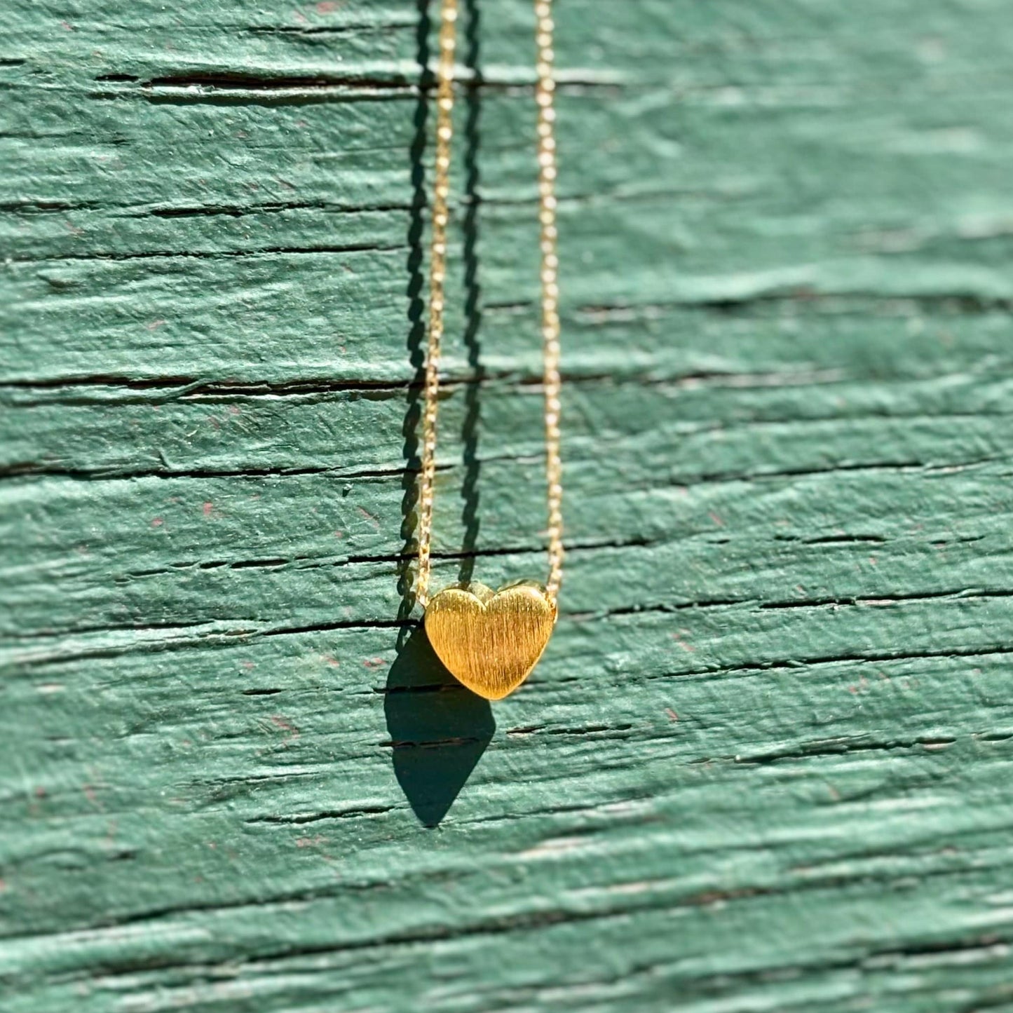 Fame Accessories Brushed Heart Pendant Necklace π