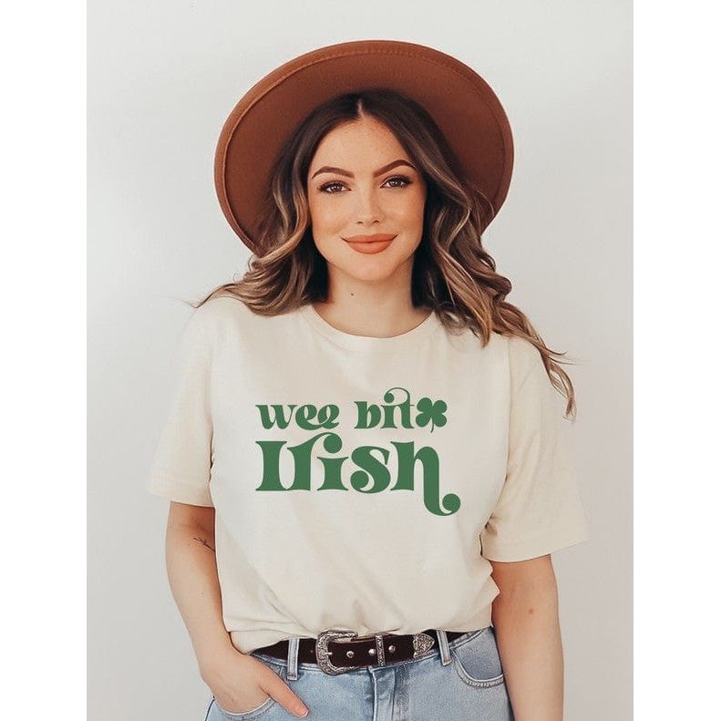 Ocean and 7th Cream / 2X Wee Bit Irish Graphic Crew Neck Tee