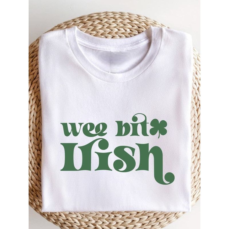 Ocean and 7th White / 2X Wee Bit Irish Graphic Crew Neck Tee