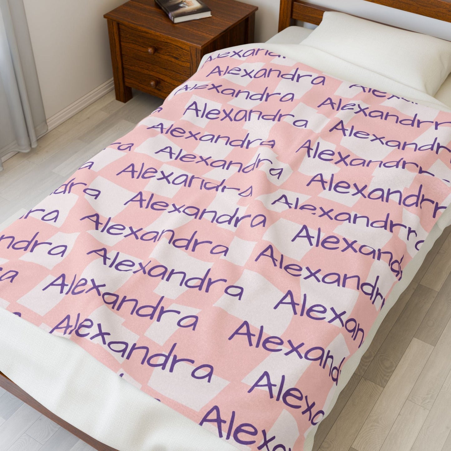 Printify All Over Prints Snuggle Up in Pure Comfort – Plush Velveteen Blanket
