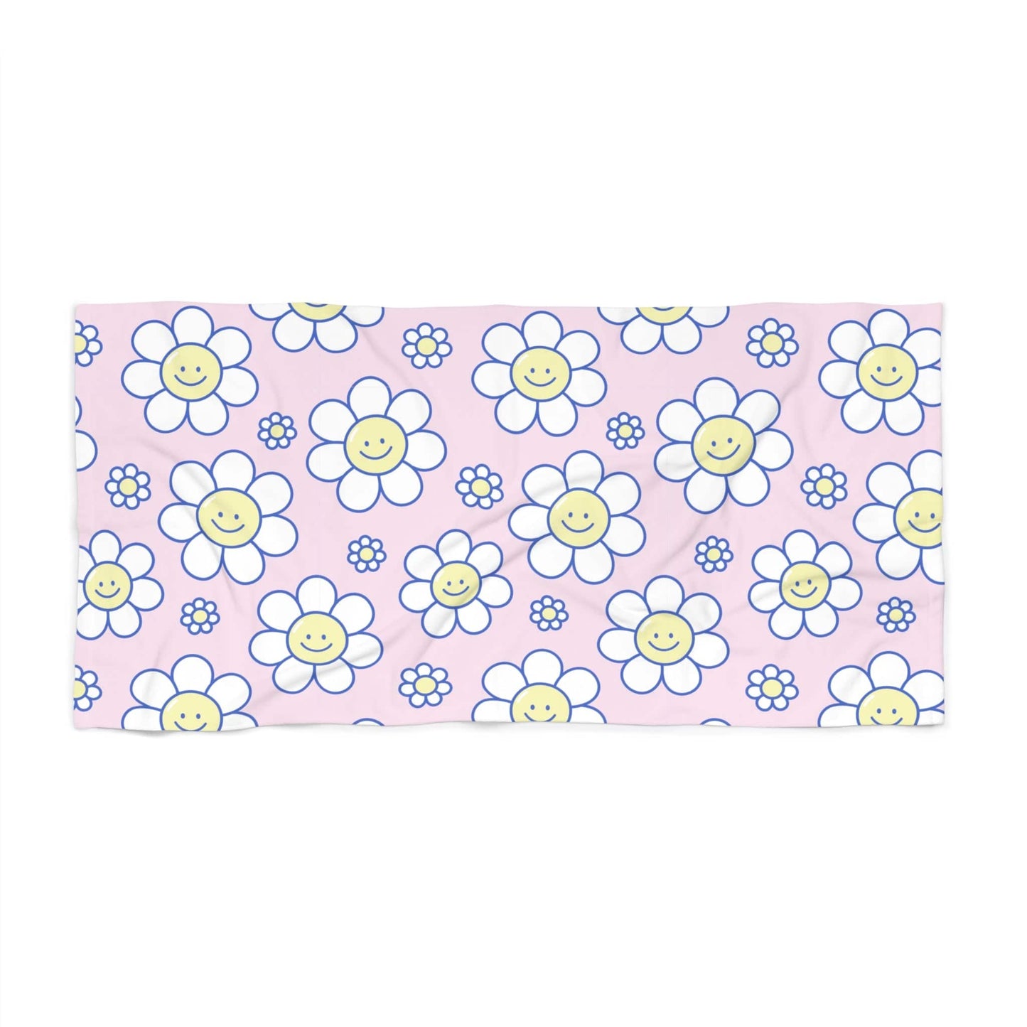 Printify Home Decor 30" × 60" Smiley Face Beach Towel