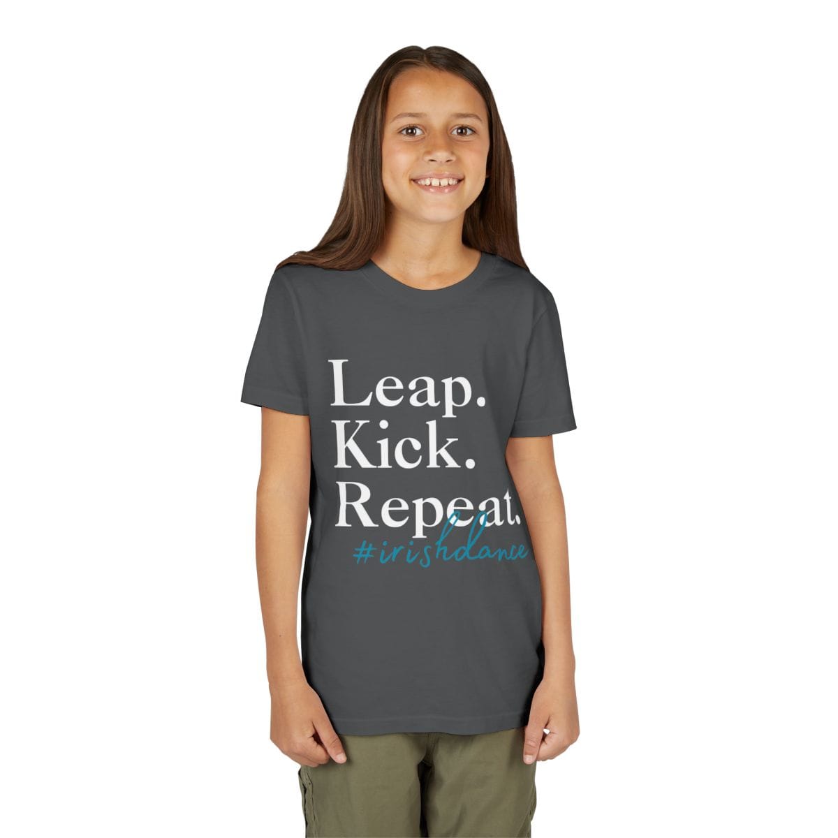 Printify Kids clothes Leap. Kick. Repeat. Youth Tee