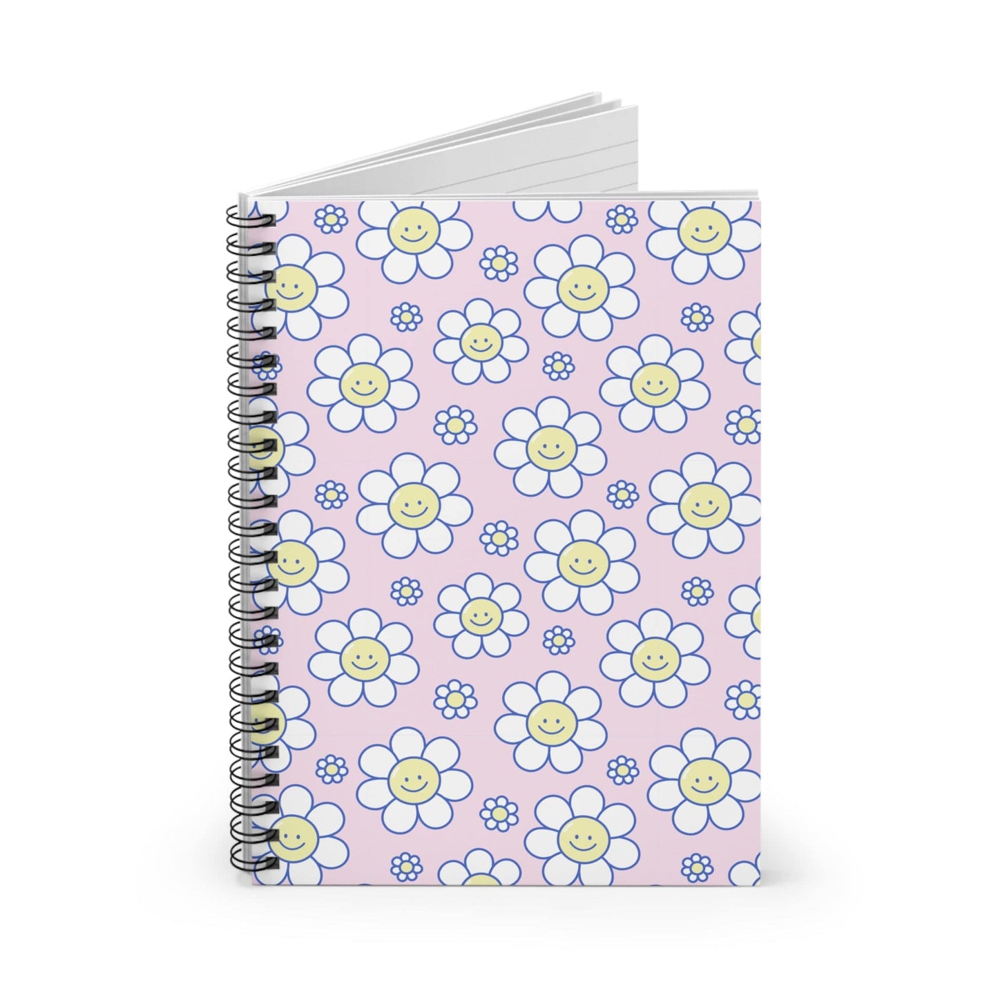Printify Paper products One Size Smiley Face Spiral Notebook - Ruled Line