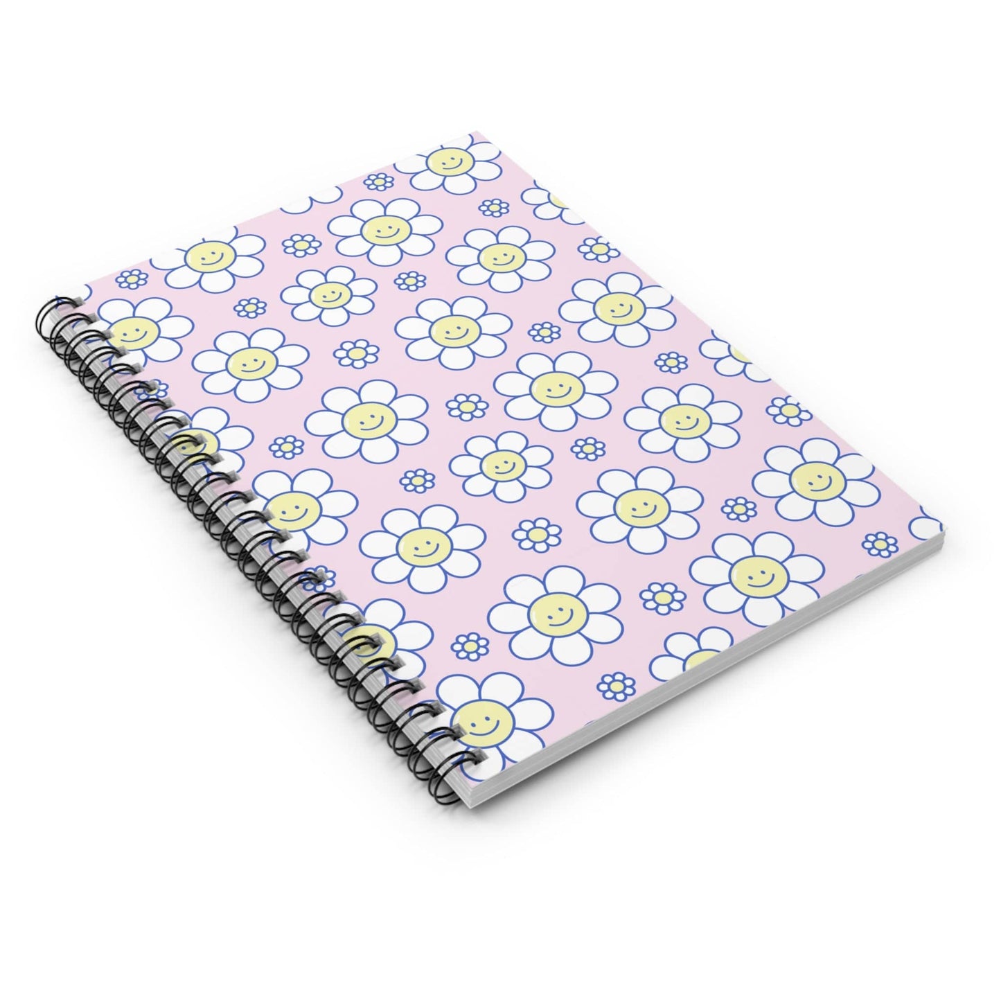 Printify Paper products One Size Smiley Face Spiral Notebook - Ruled Line