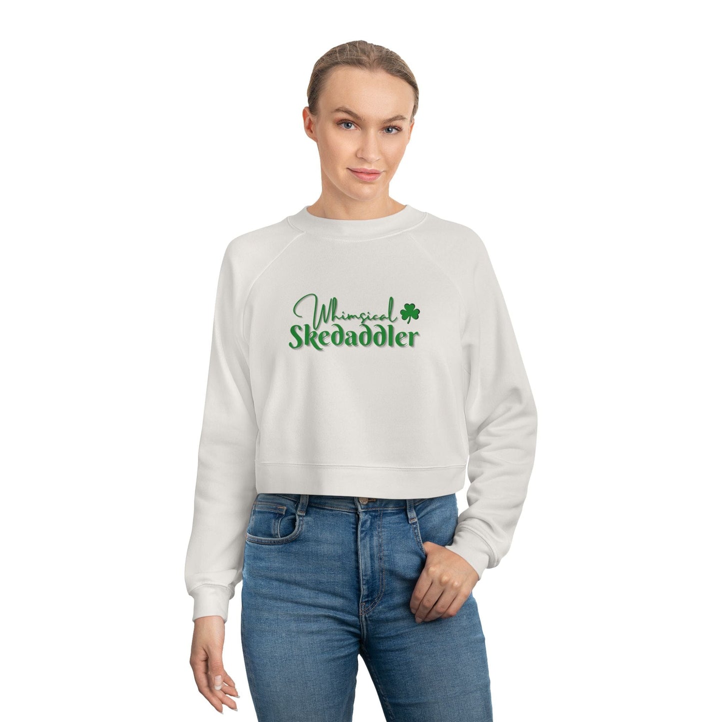 Printify Sweatshirt Whimsical Skedaddler Cropped Hoodie – Playful, Cozy & Made for Irish Dance Enthusiasts!