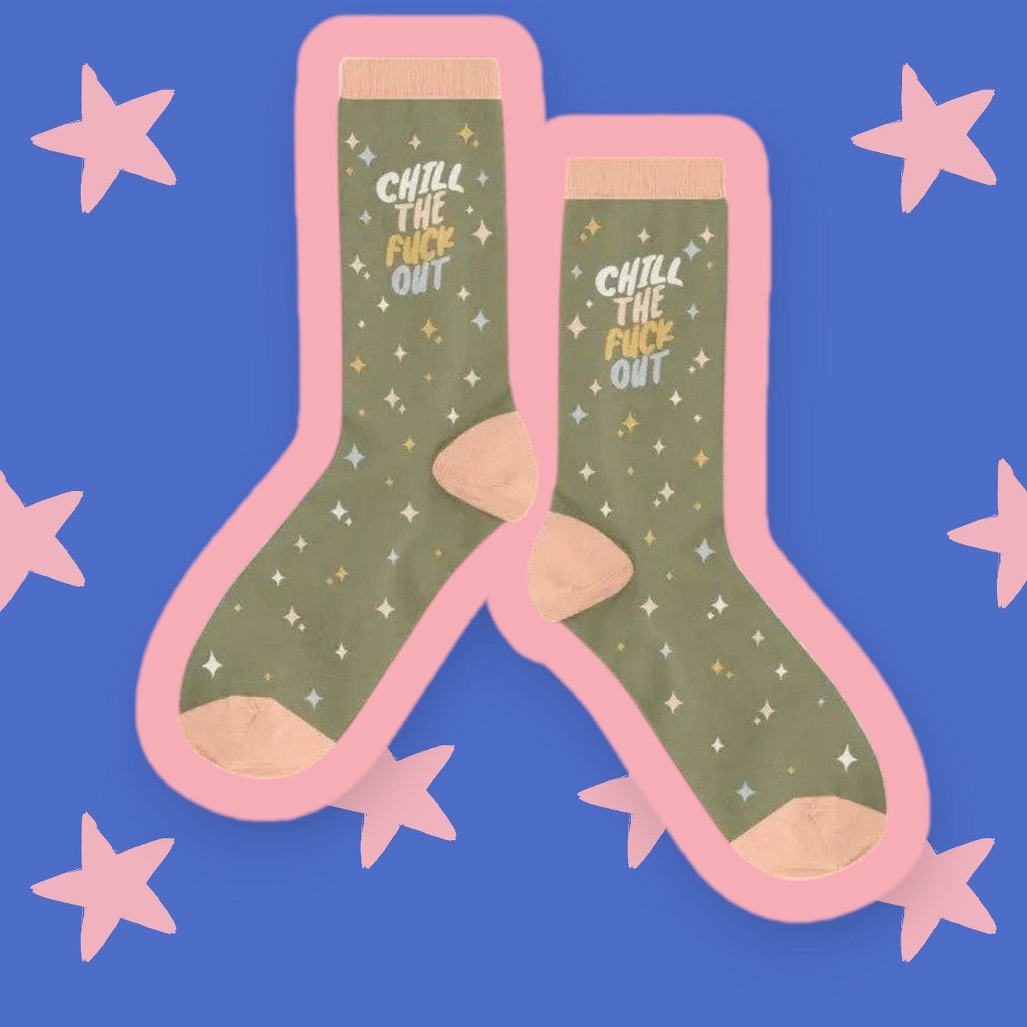 Talking Out of Turn Gift-Ready "Chill the Fuck Out" Socks