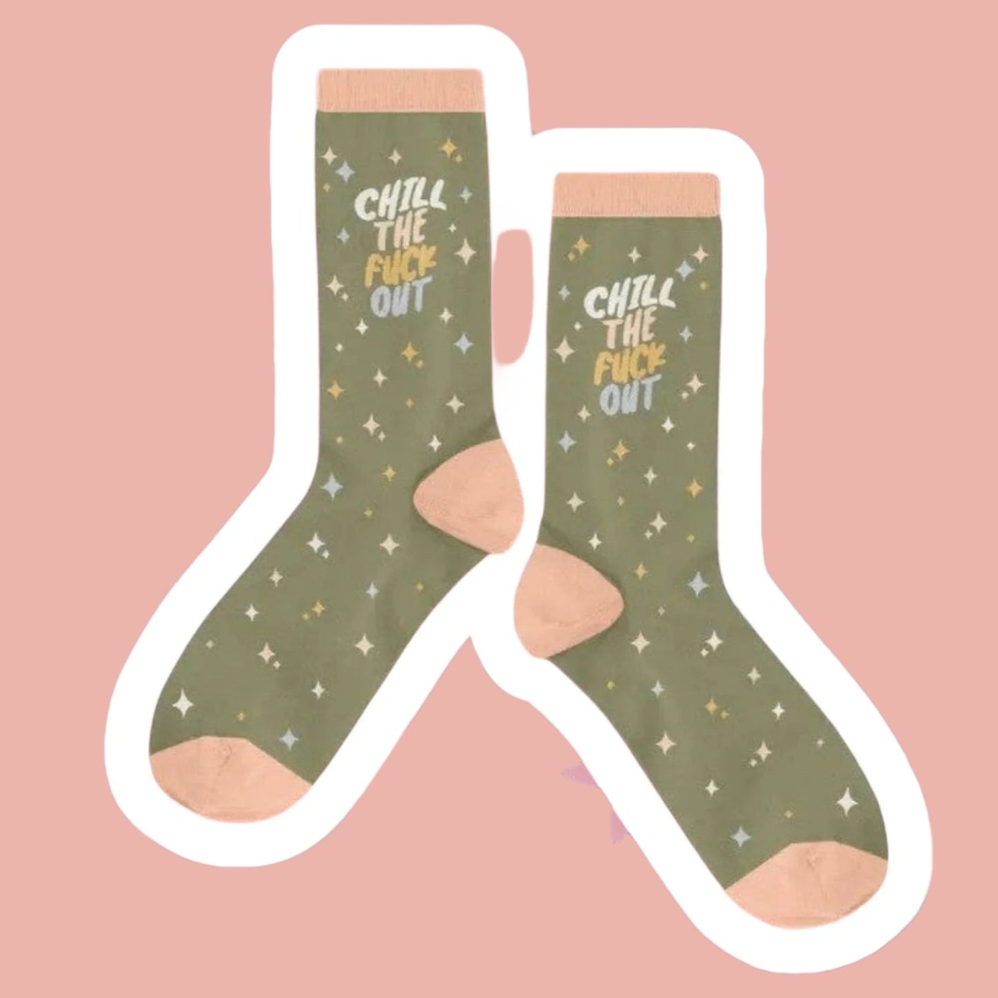 Talking Out of Turn Gift-Ready "Chill the Fuck Out" Socks