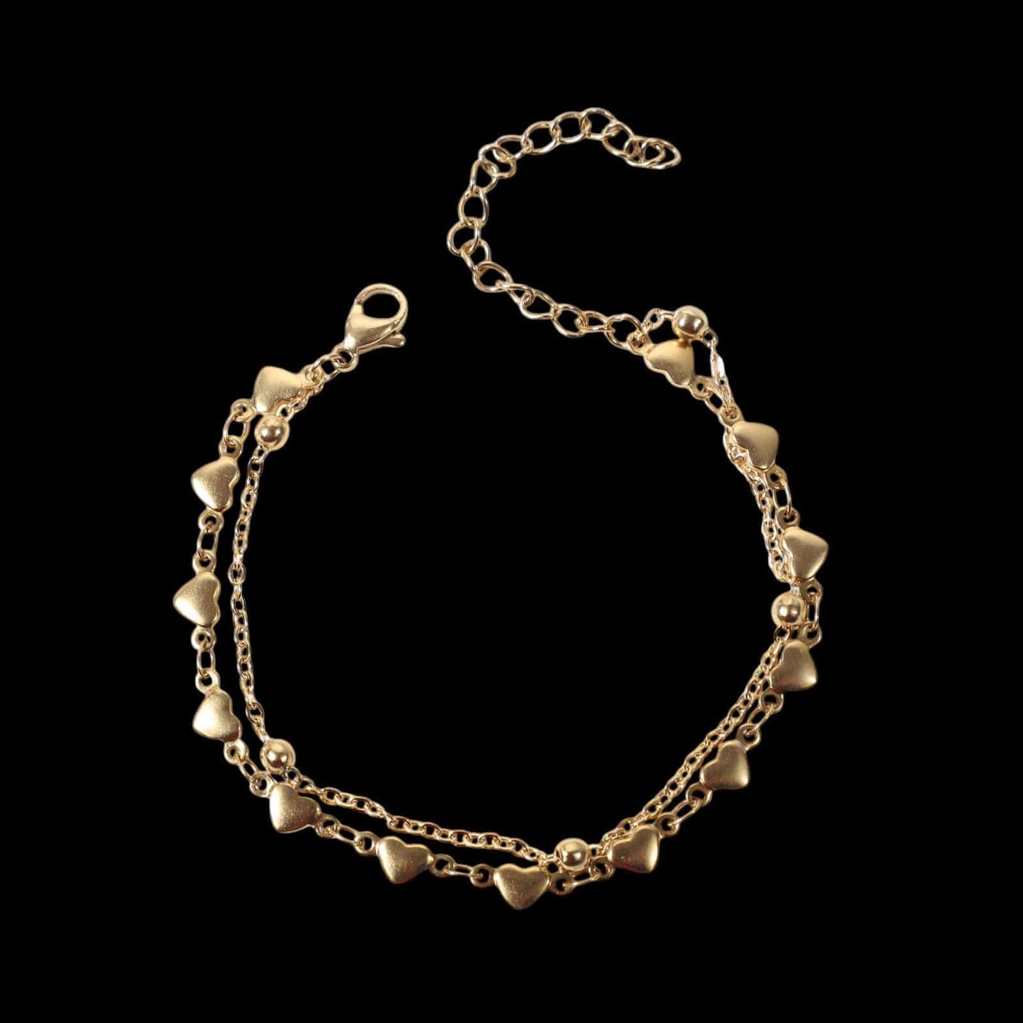 The Smiley Face Boutique π Gold Heart Layered Bracelet β Sweet & Chic! π