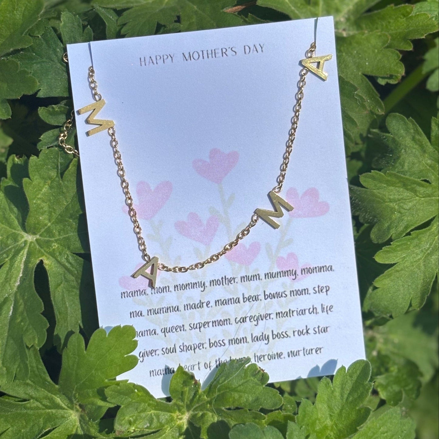 The Smiley Face Boutique Gold π MAMA Letter Necklace