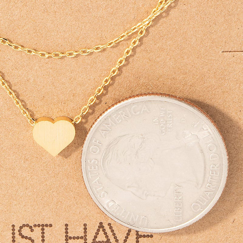 The Smiley Face Boutique 💛 Layered Love: Gold-Dipped Heart Necklace 💛