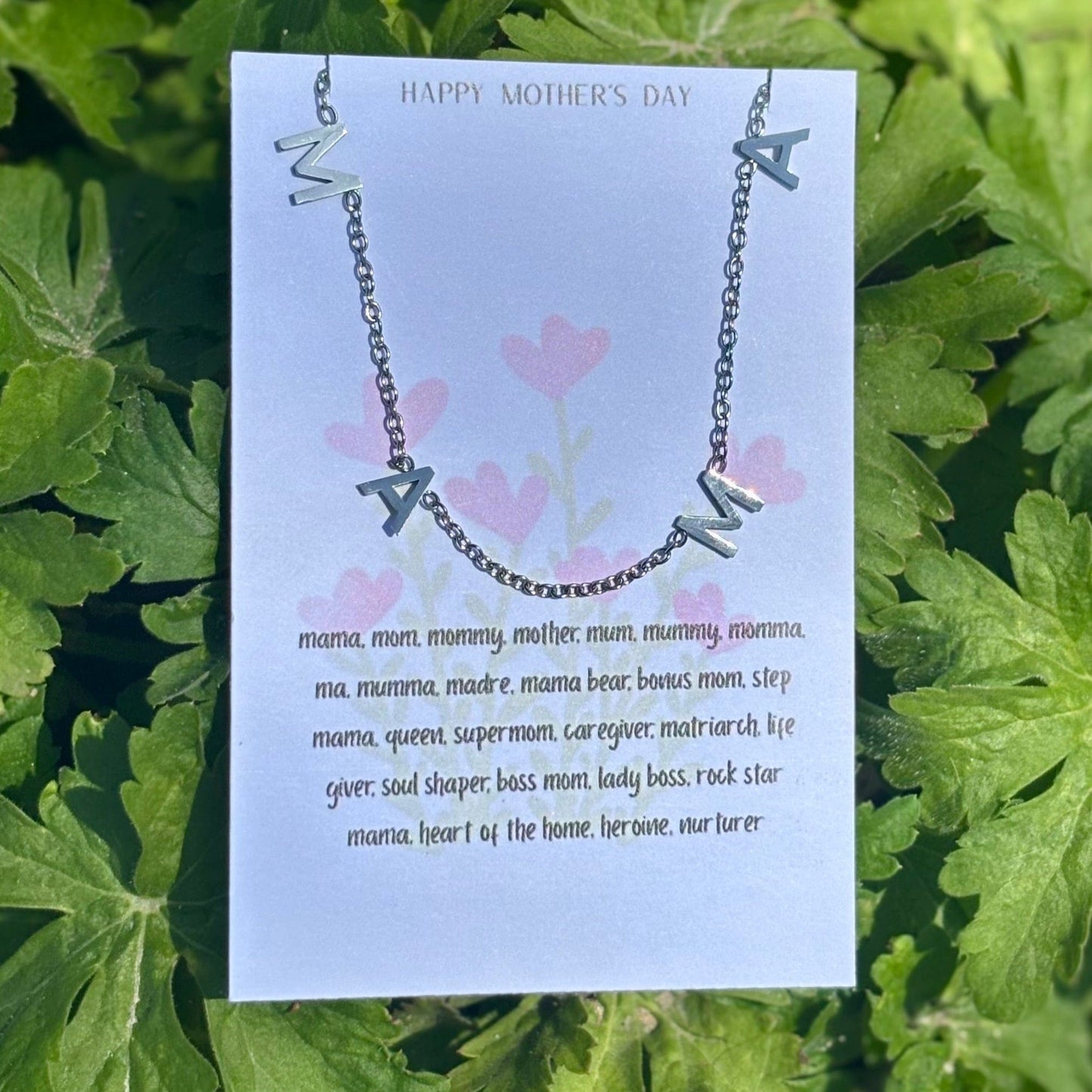 The Smiley Face Boutique Silver π MAMA Letter Necklace