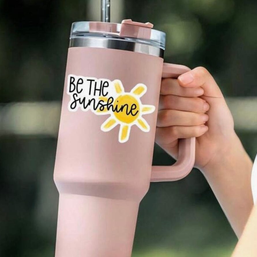 Whit's Up Shop Be the Sunshine Sticker – Positive Yellow Sun Vinyl Decal