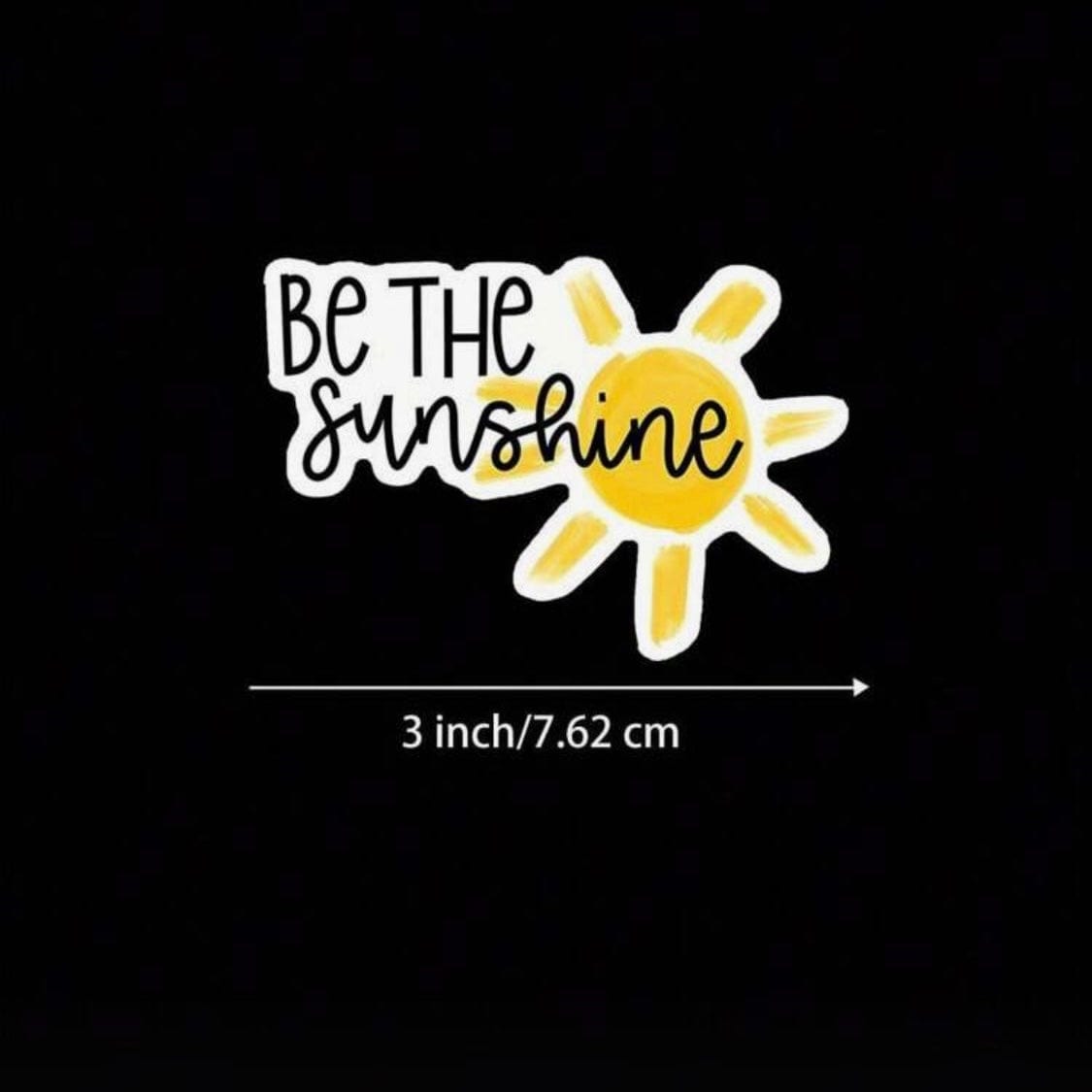 Whit's Up Shop Be the Sunshine Sticker – Positive Yellow Sun Vinyl Decal