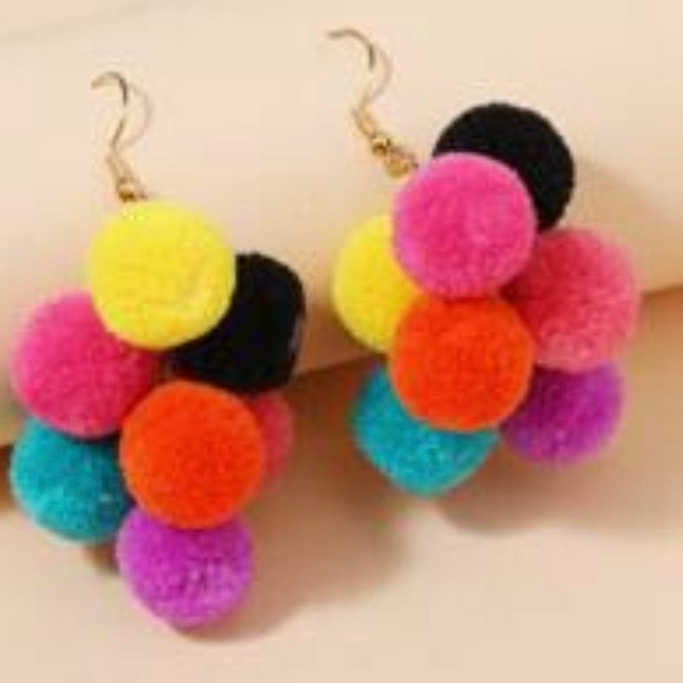 Whit's Up Shop Confetti Pom-Pom Earrings