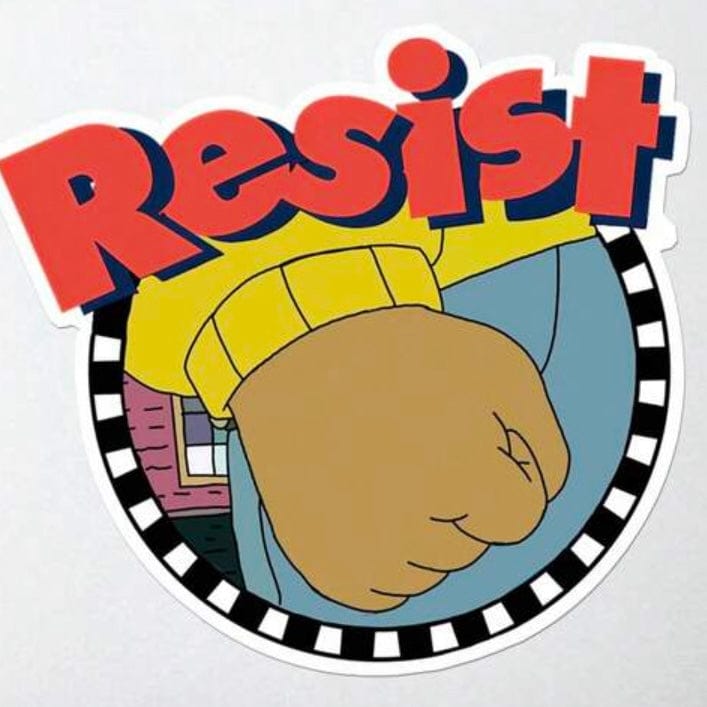 Whit's Up Shop Resist Fist Sticker