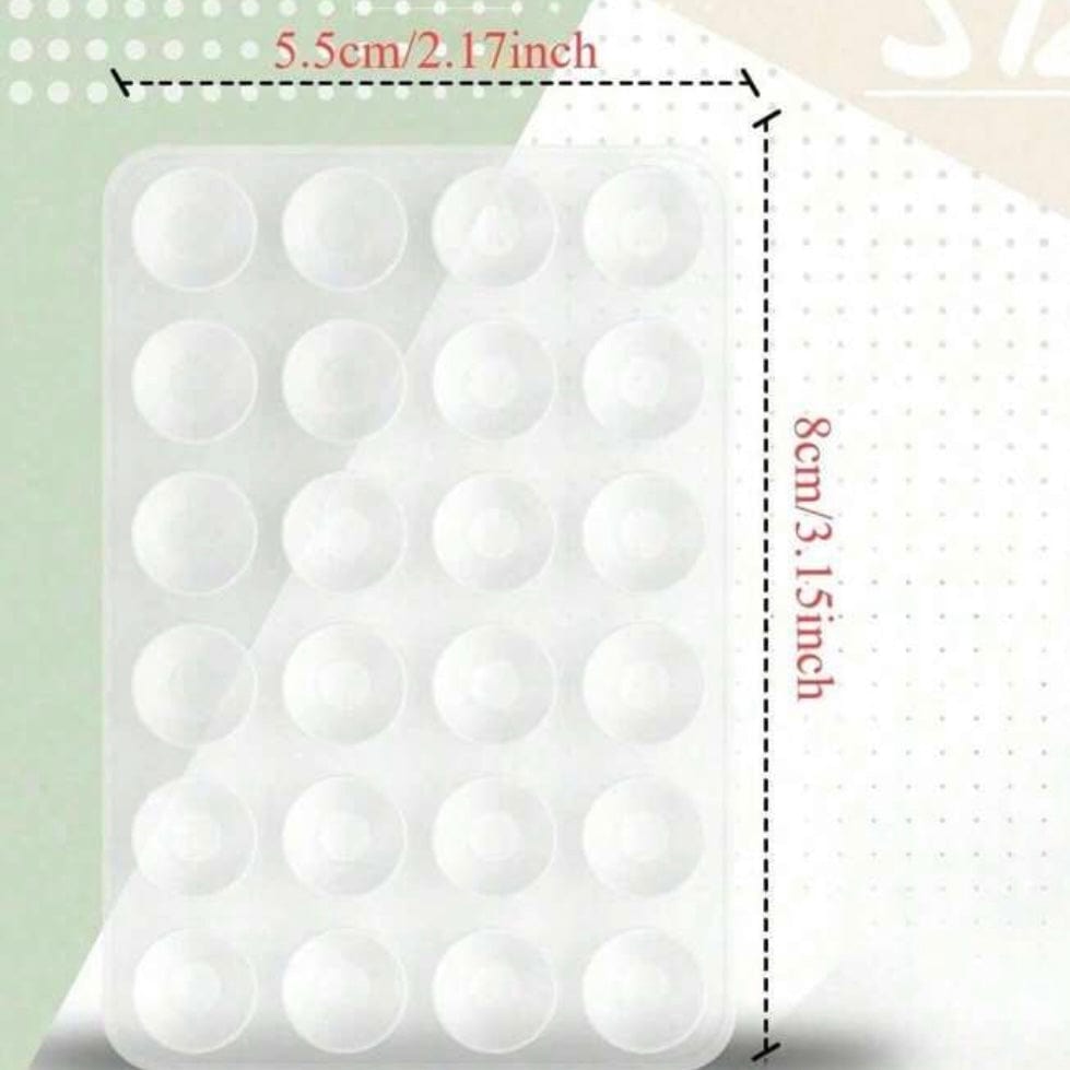 Whit's Up Shop White Phone Grip Bumper Dots – 24-Pack