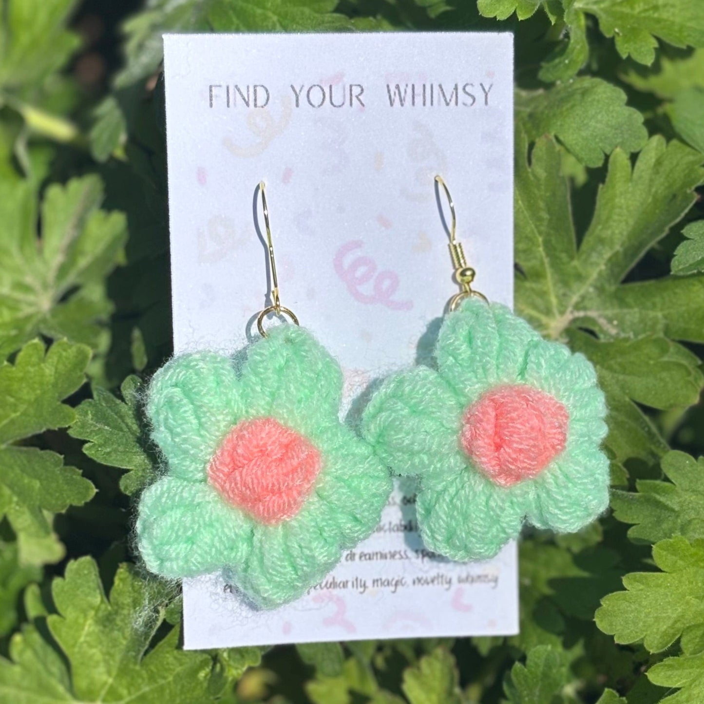 Whitney's Whimzees Handmade Flower Crochet Earrings