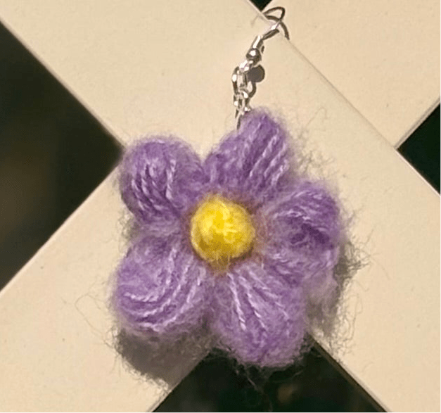 Whitney's Whimzees Lavendar Soft Bloom Earrings