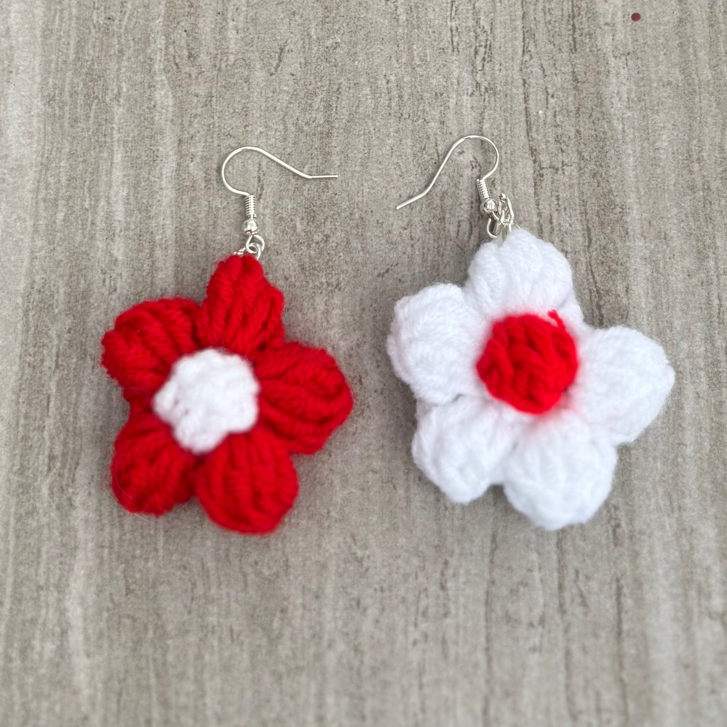 Whitney's Whimzees Red/White Mixed UW Madison Badger Dangles
