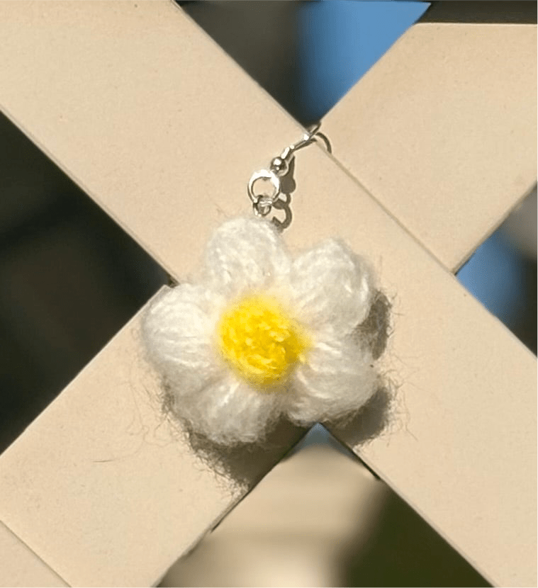 Whitney's Whimzees White Soft Bloom Earrings