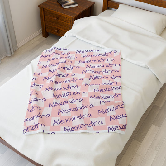 Printify All Over Prints Snuggle Up in Pure Comfort – Plush Velveteen Blanket