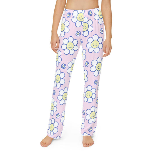 Printify All Over Prints XS Smiley Face Kids Lounge Pants (AOP)