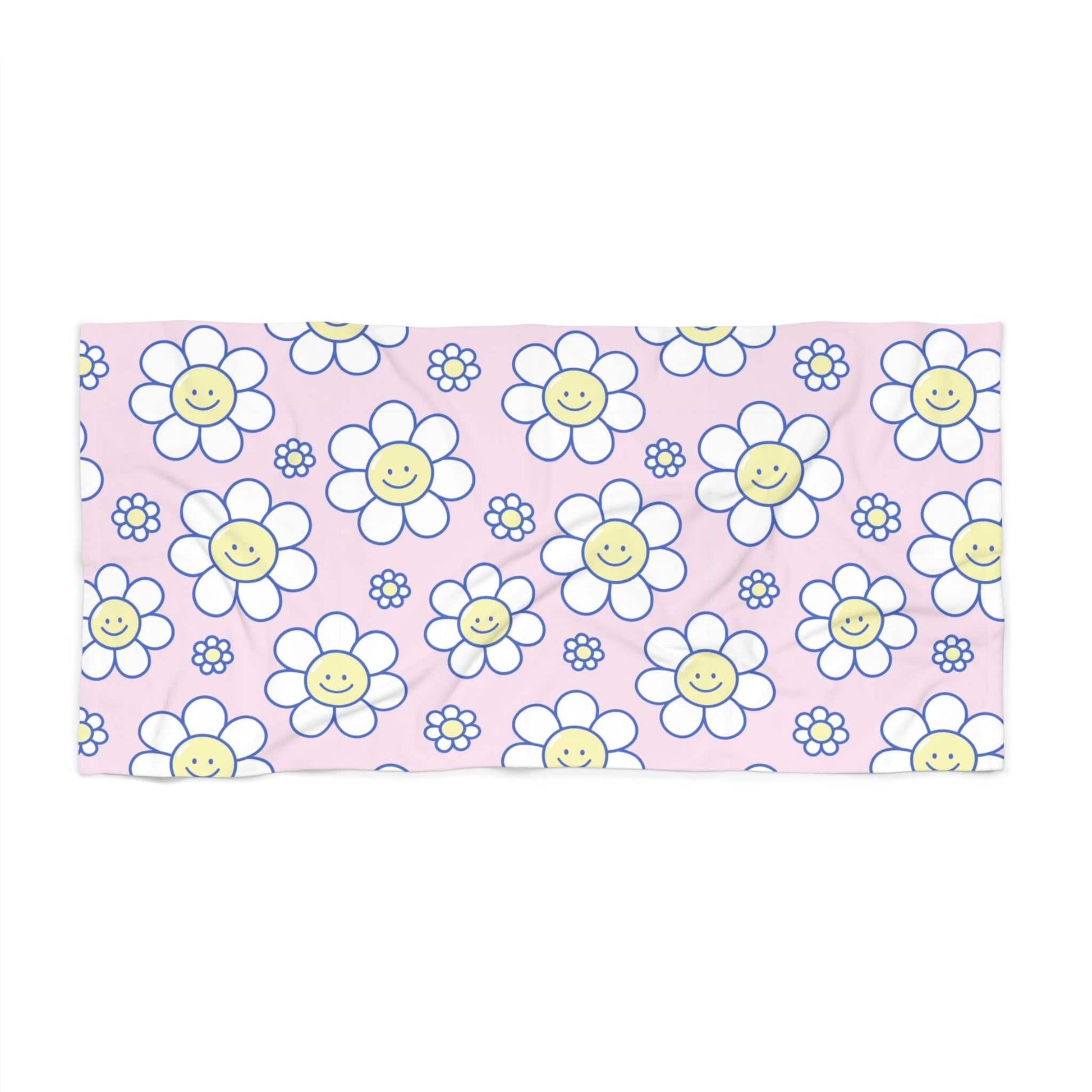 Printify Home Decor 30" × 60" Smiley Face Beach Towel