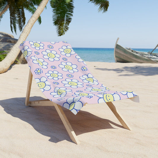 Printify Home Decor 30" × 60" Smiley Face Beach Towel