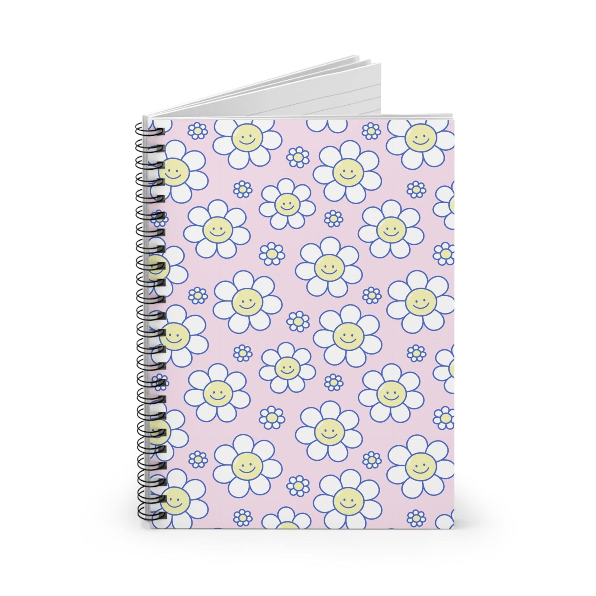Printify Paper products One Size Smiley Face Spiral Notebook - Ruled Line