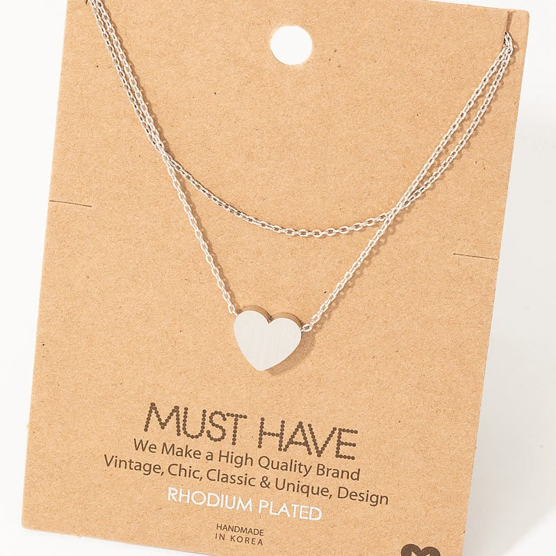 The Smiley Face Boutique Silver 💛 Layered Love: Gold-Dipped Heart Necklace 💛