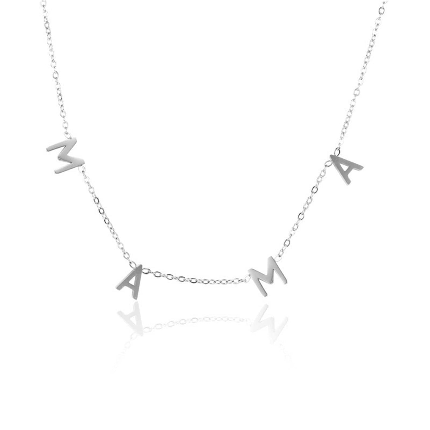 The Smiley Face Boutique Silver 💛 MAMA Letter Necklace