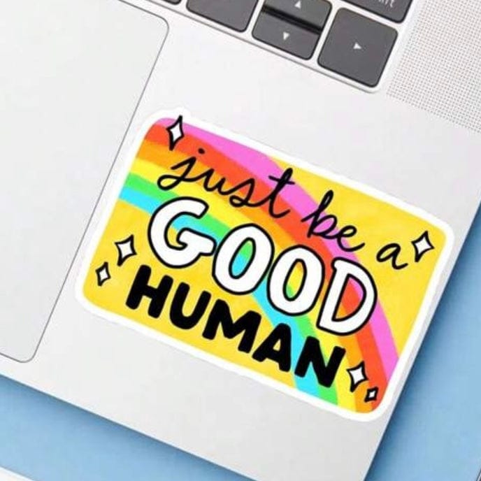 Whit's Up Shop Good Human Sticker