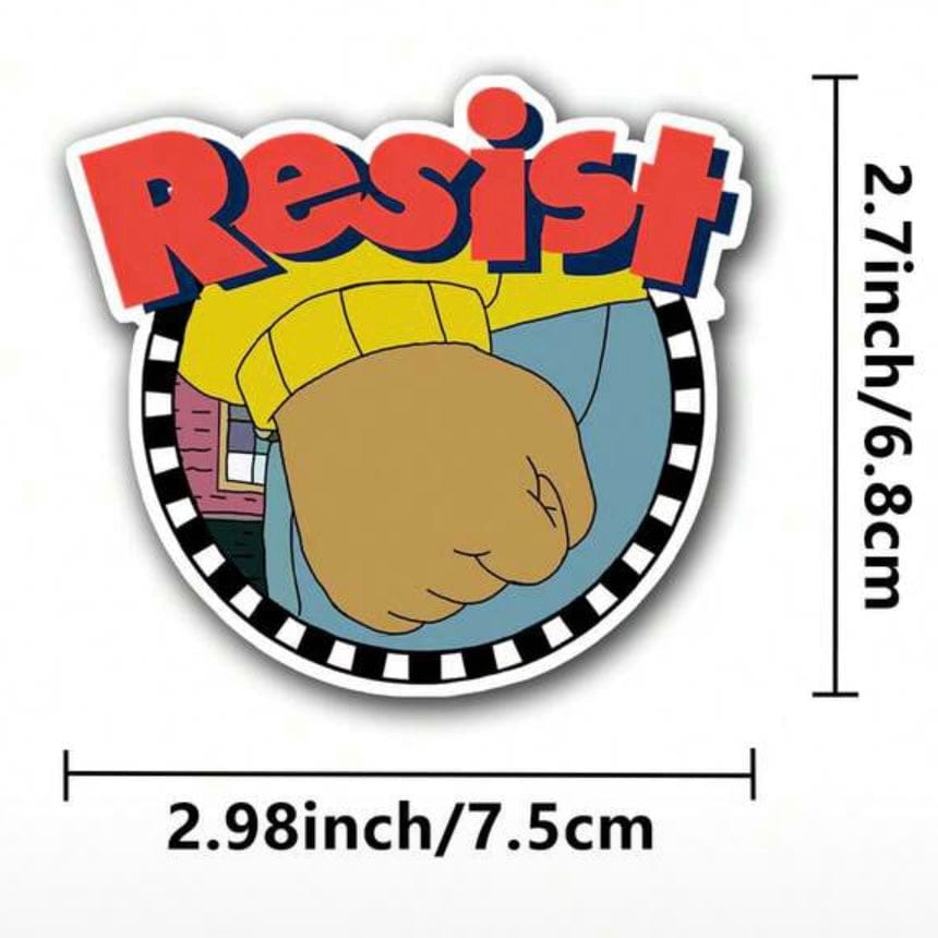 Whit's Up Shop Resist Fist Sticker