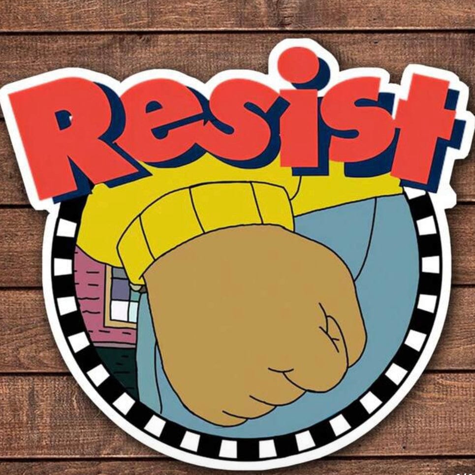 Whit's Up Shop Resist Fist Sticker