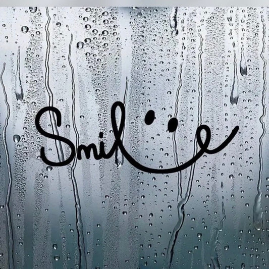 Whit's Up Shop Smile Handwritten Sticker – Minimalist Line Art Decal