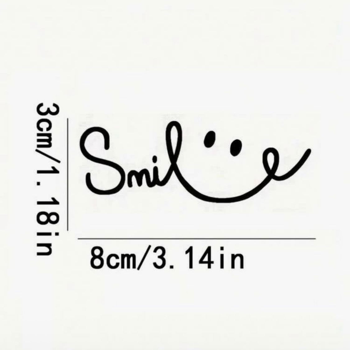 Handwritten Sticker Smile Handwritten Sticker – Minimalist Line Art Decal – Whit's Up Shop