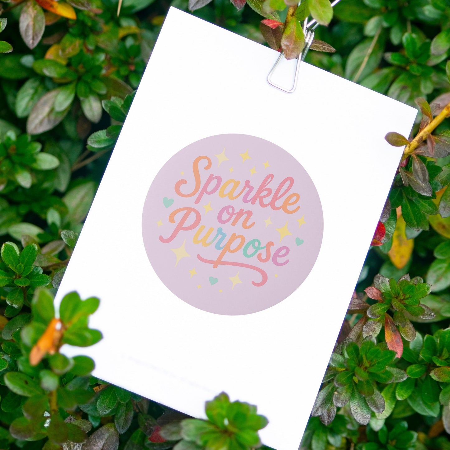 Whit's Up Shop Sparkle on Purpose – 3" Circle Sticker