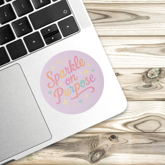 Whit's Up Shop Sparkle on Purpose – 3" Circle Sticker