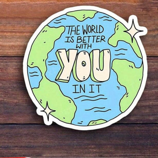 Whit's Up Shop You Matter Earth Sticker