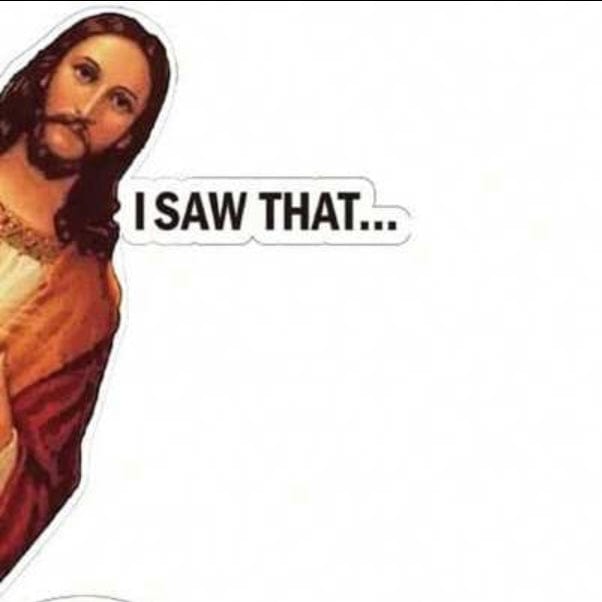 Whitney's Whimzees "I Saw That" Jesus Sticker – Funny Faith-Inspired Vinyl Stickers