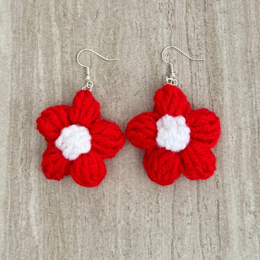 Whitney's Whimzees Red Petals UW Madison Badger Dangles