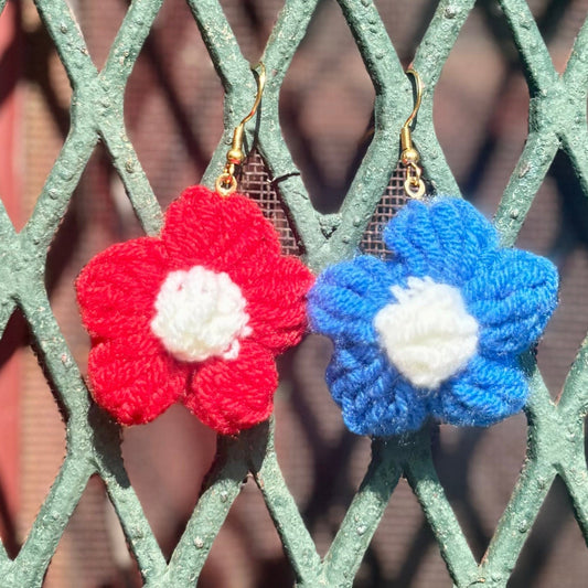 Whitney's Whimzees Red, White & Bloom Earrings